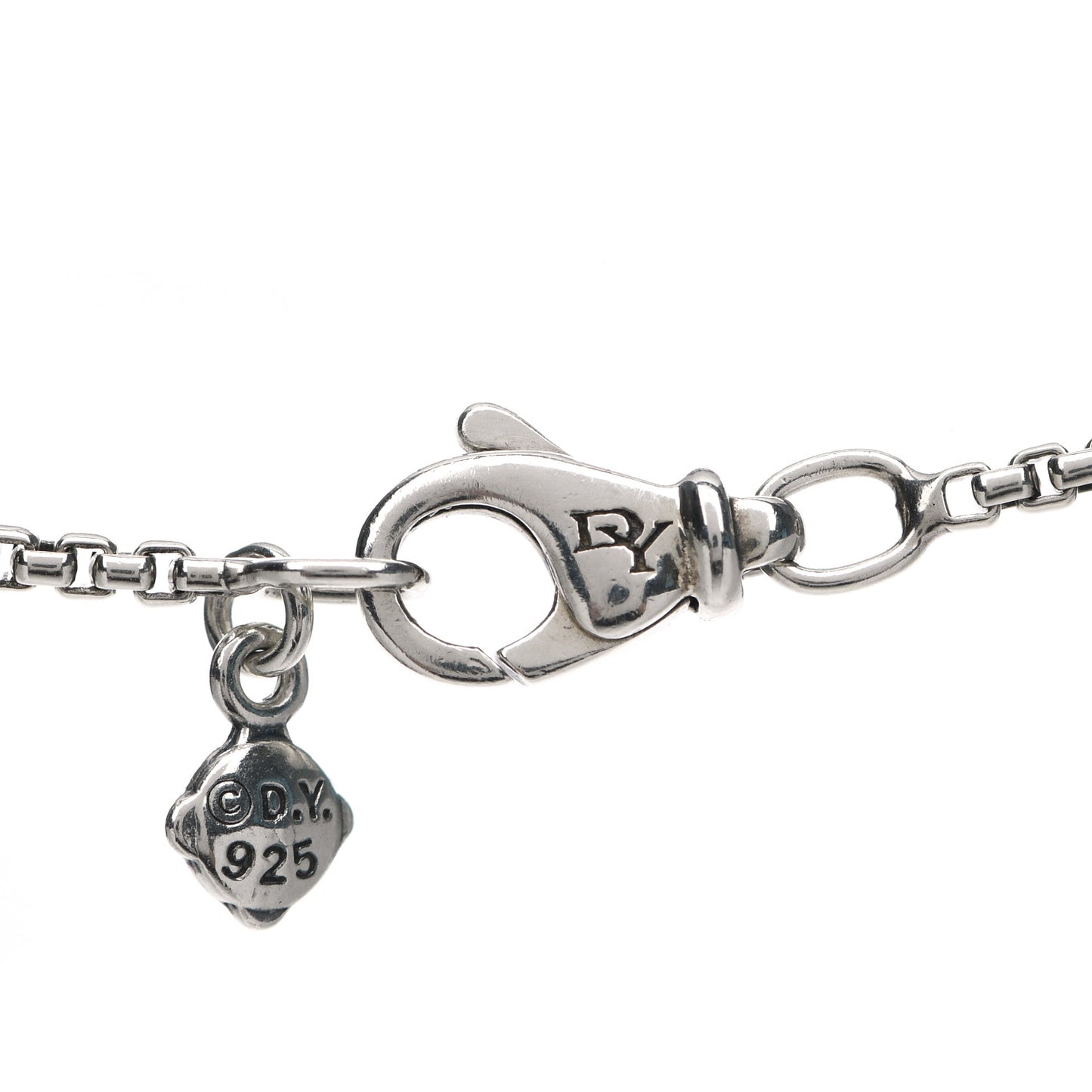 Sterling Silver Diamond Prasiolite 7mm Petite Albion Pendant Necklace