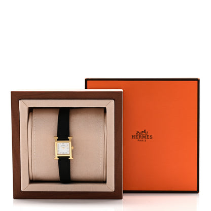 Hermes Stainless Steel Epsom 17.2mm Heure H Hour Quartz Watch Noir 5 of 5