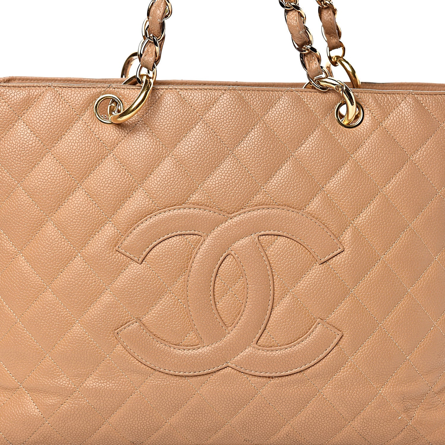 Chanel Caviar Quilted Grand Shopping Tote GST Beige 18 of 19