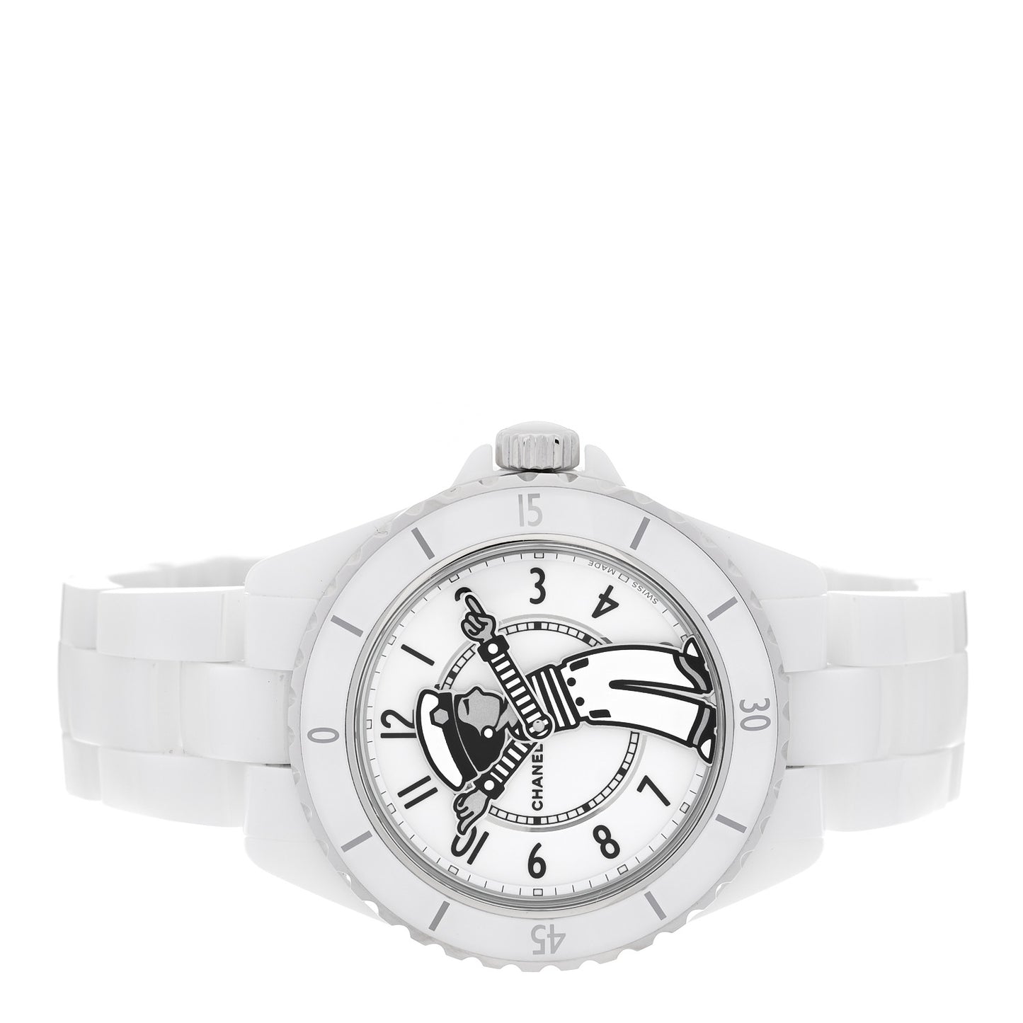 Stainless Steel Ceramic 38mm J12 Limited Edition Mademoiselle La Pausa Automatic Watch White