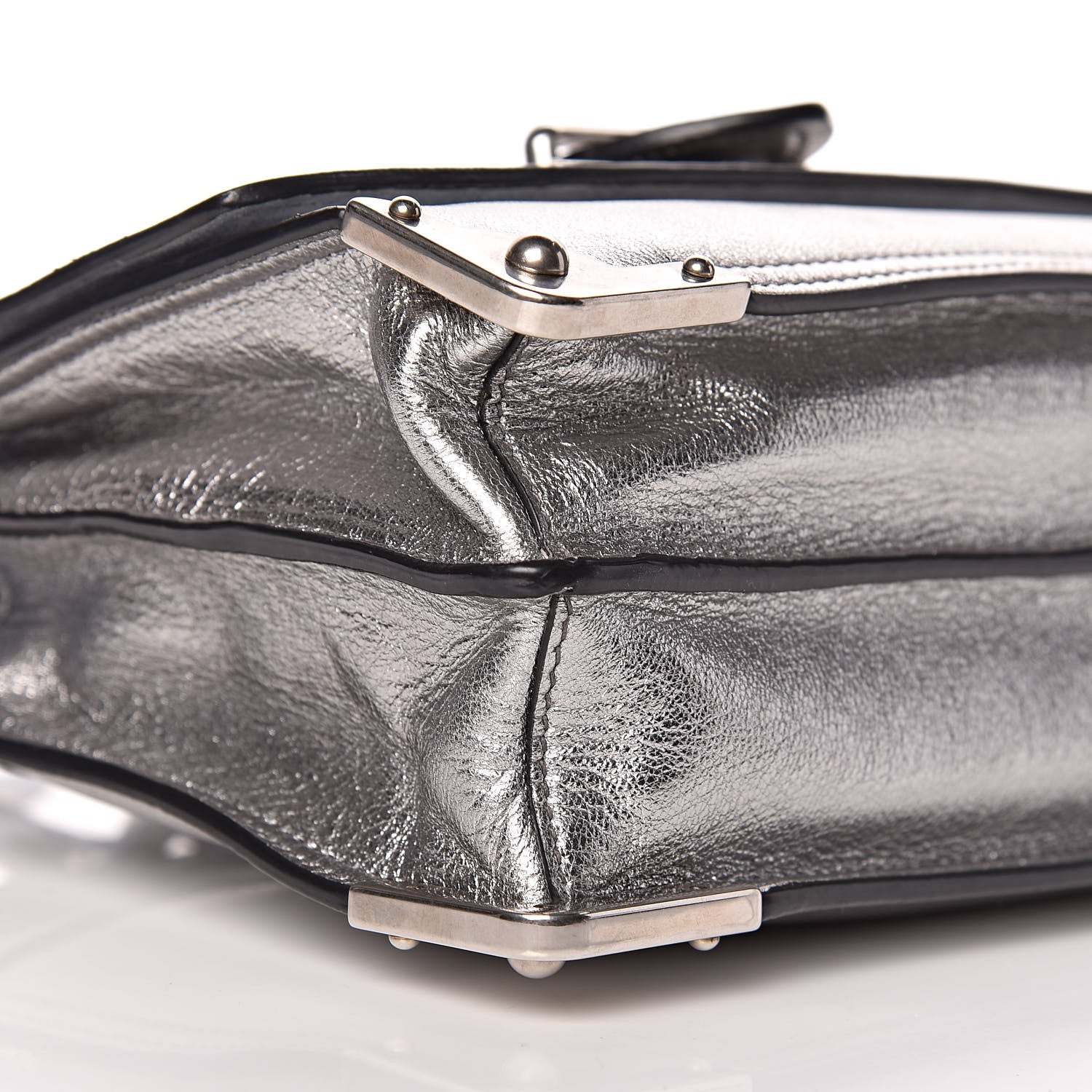 Prada Glace Calf Soft Cahier Bag Cromo Astrale 9 of 10