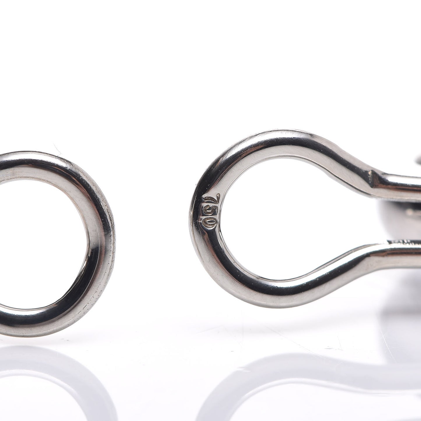 Platinum Diamond Etoile Hoop Clip-On Earrings