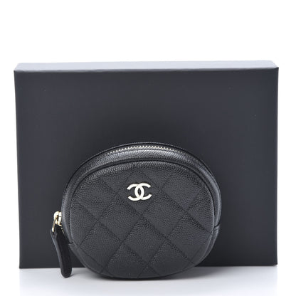 Chanel Caviar Quilted Zip Around Classic Coin Purse Black 8 of 8