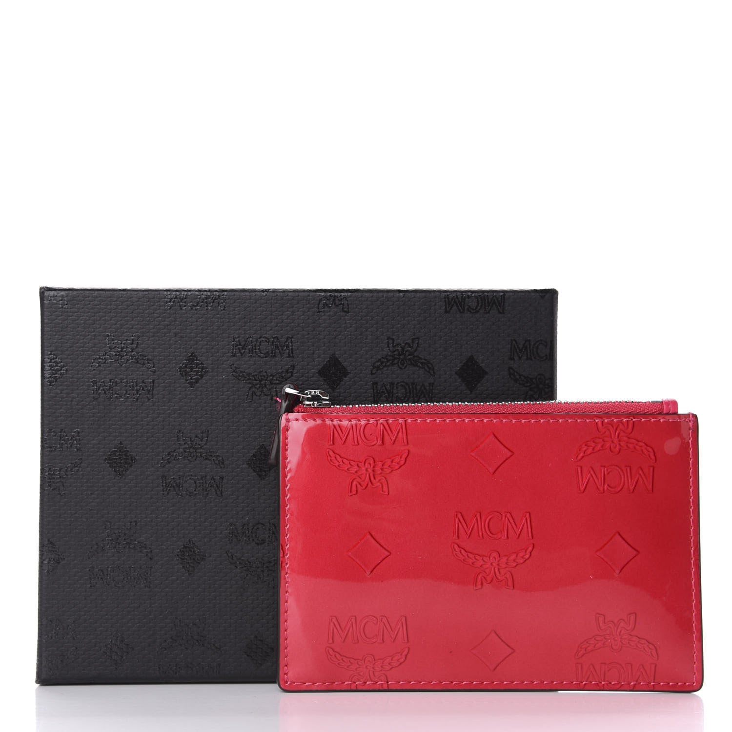 MCM Patent Monogram Key Pouch Red 10 of 10