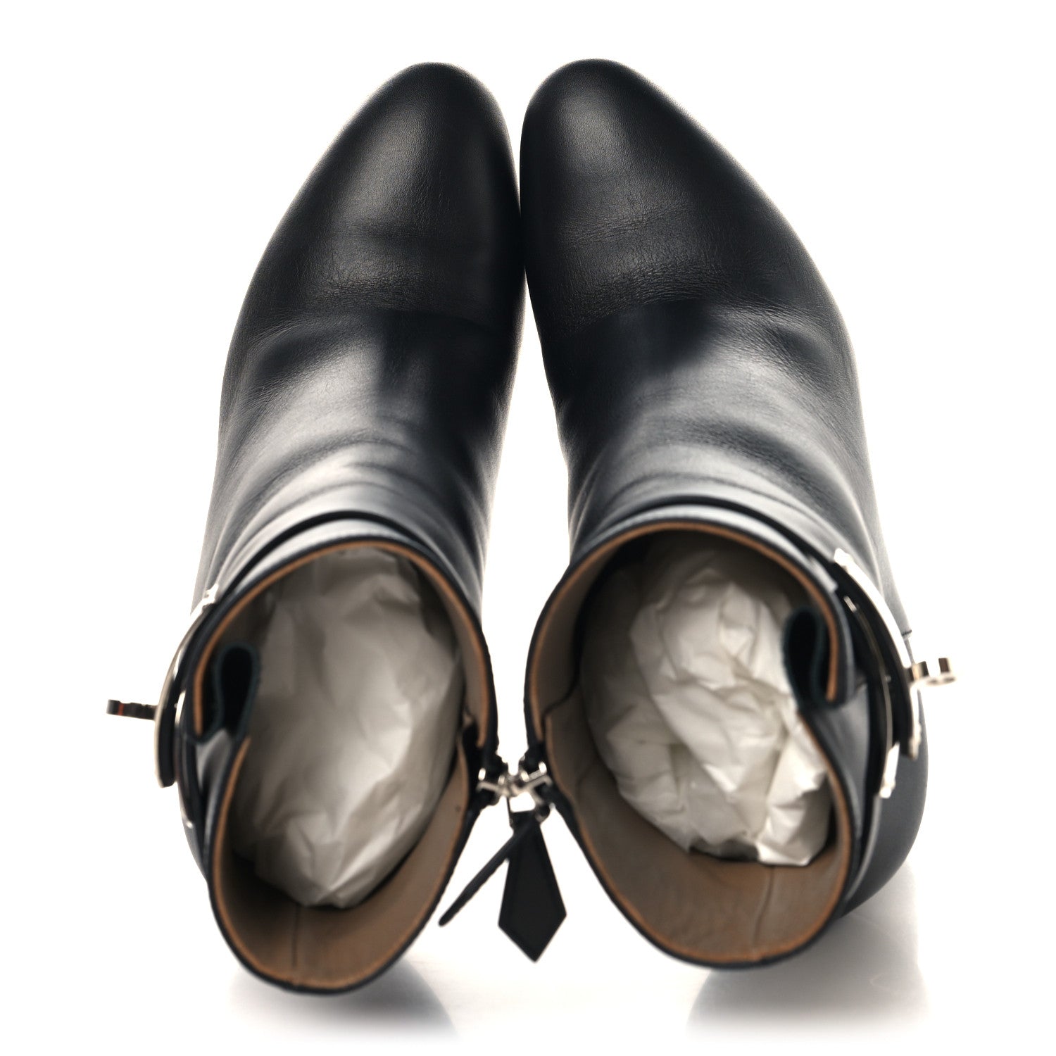 Hermes Calfskin Saint Germain Ankle Boots 37 Black 2 of 9