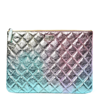 Chanel Metallic Goatskin Quilted Medium 2.55 Reissue Cosmetic Case Multicolor 1 of 7