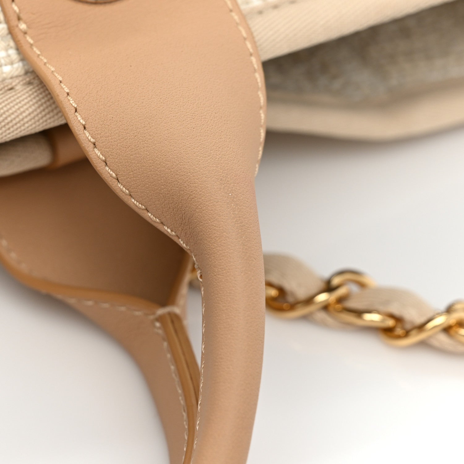 Chanel Mixed Fibers Calfskin Medium Deauville Tote Light Beige 16 of 19