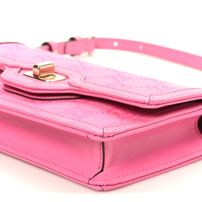 Gucci GG Monogram Scratch Lux Calfskin Mini Luce Shoulder Bag Rose Dark Blossom 9 of 9