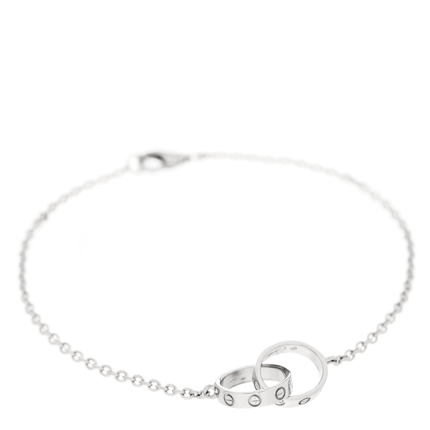 18K White Gold Interlocking LOVE Bracelet