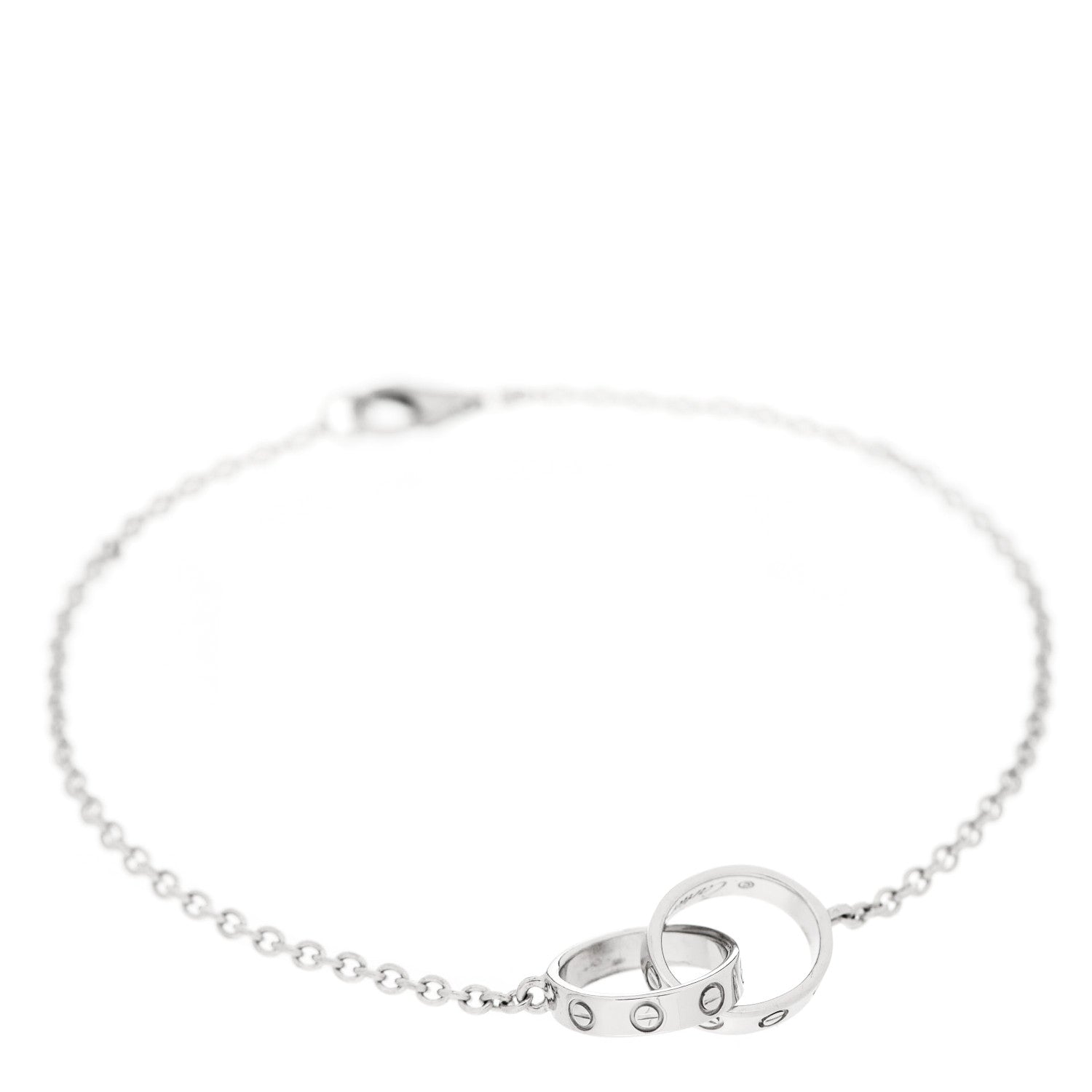 Cartier 18K White Gold Interlocking LOVE Bracelet 1 of 4