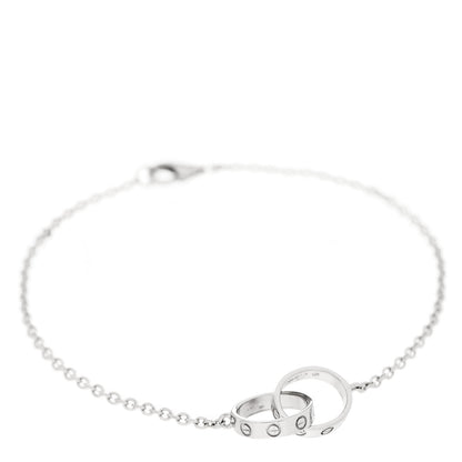 Cartier 18K White Gold Interlocking LOVE Bracelet 1 of 4