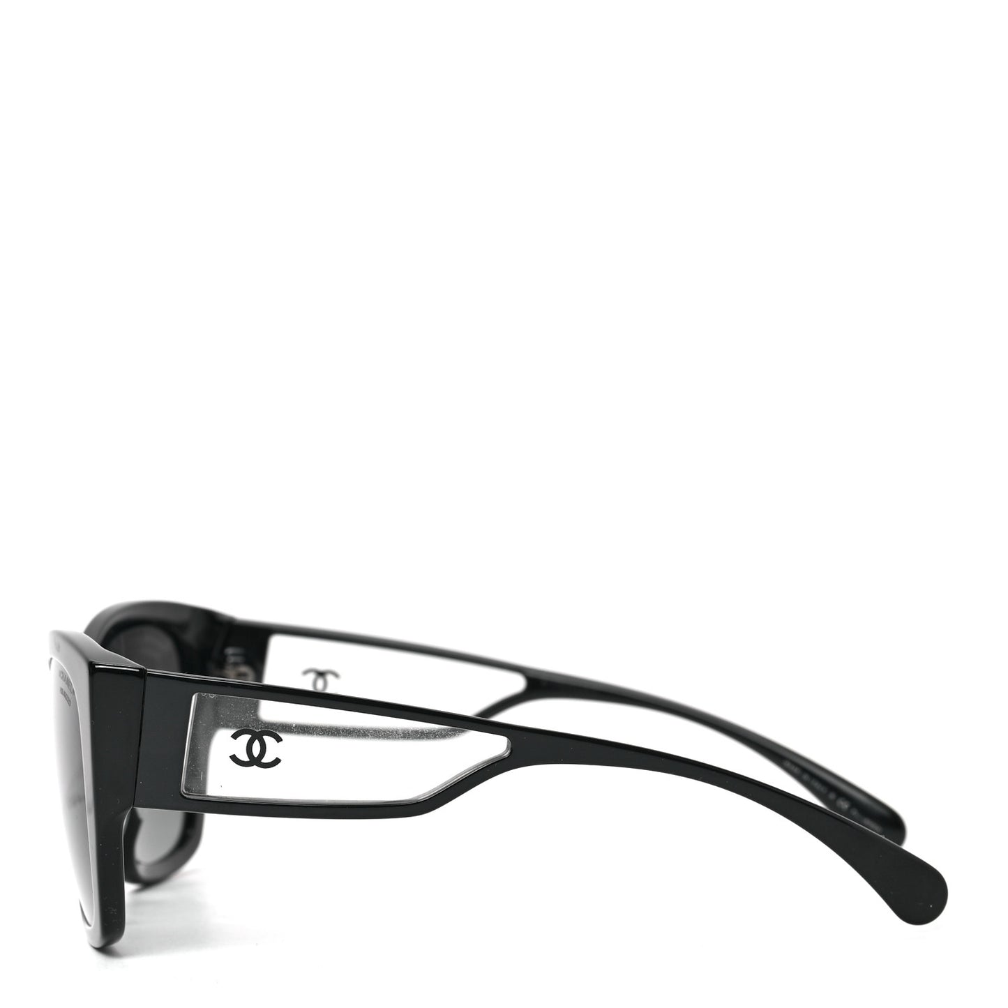 Acetate Polarized Butterfly Signature CC Sunglasses 5429-A Black