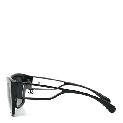 Chanel Acetate Polarized Butterfly Signature CC Sunglasses 5429-A Black 3 of 7