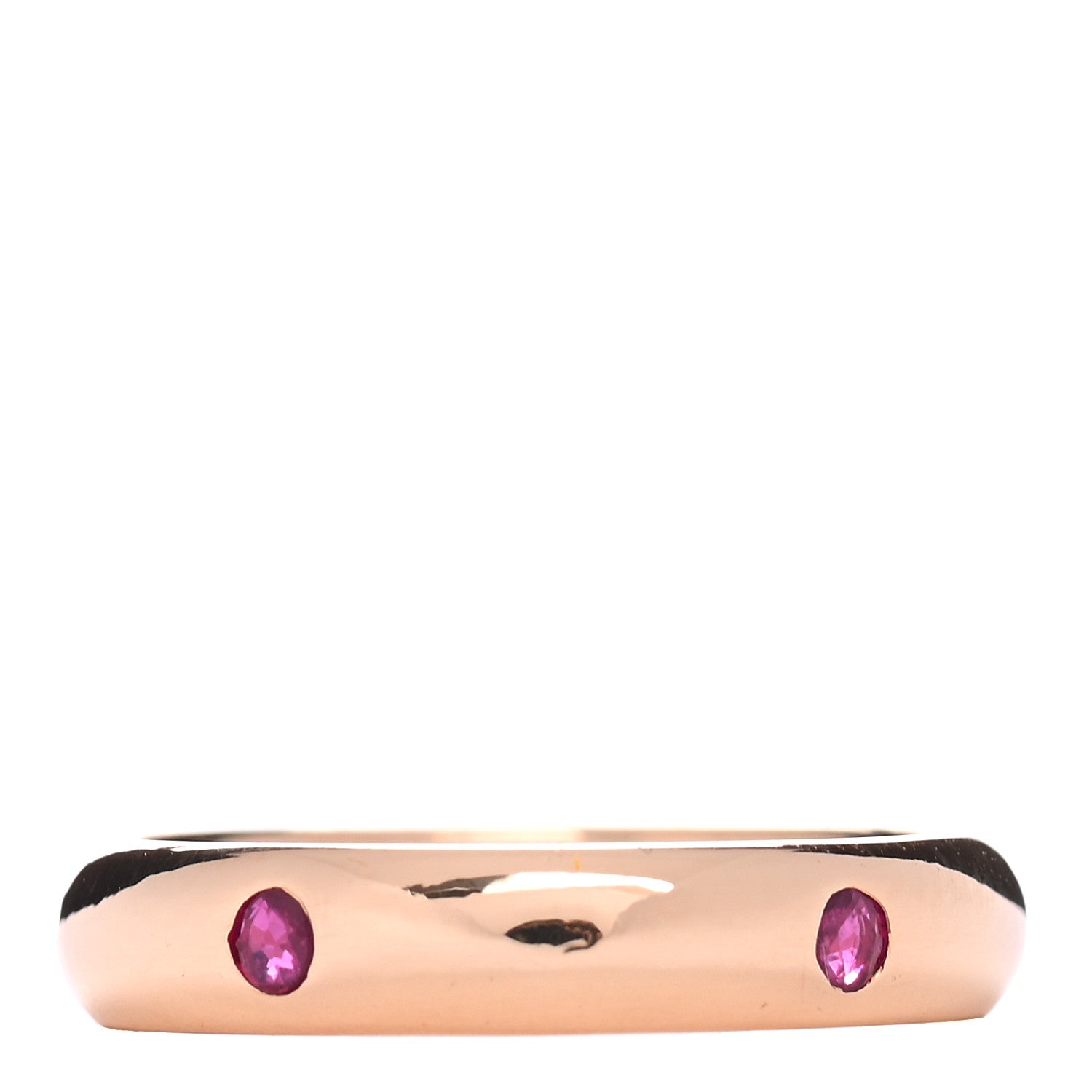 Cartier 18K Yellow Gold Ruby Stella Band Ring 53 6.5 3 of 4