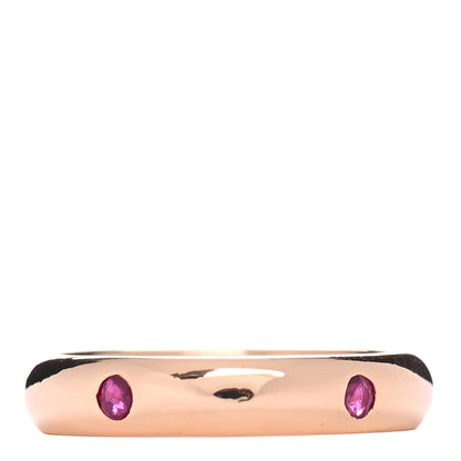 Cartier 18K Yellow Gold Ruby Stella Band Ring 53 6.5 3 of 4