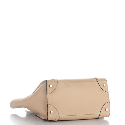 Celine Drummed Calfskin Mini Luggage Dune 4 of 10