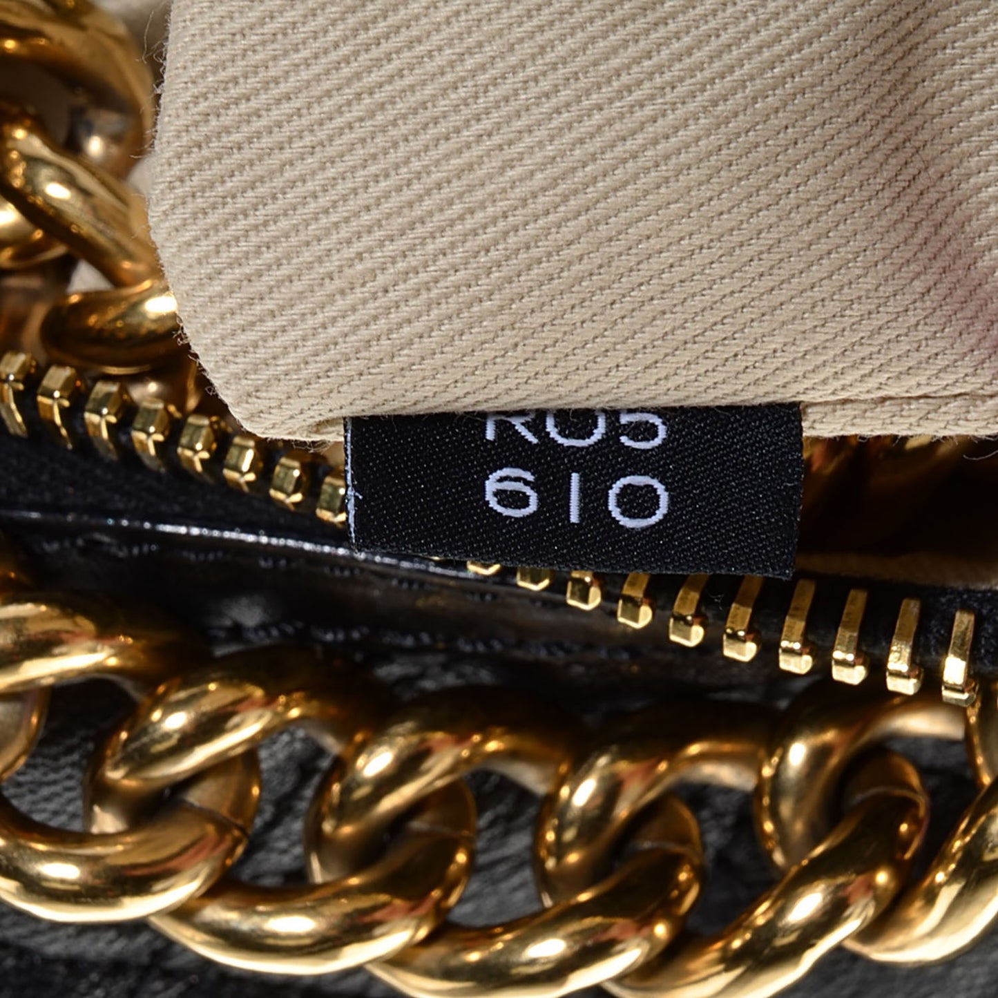 Leather Quilted Banana Chain Hobo Black