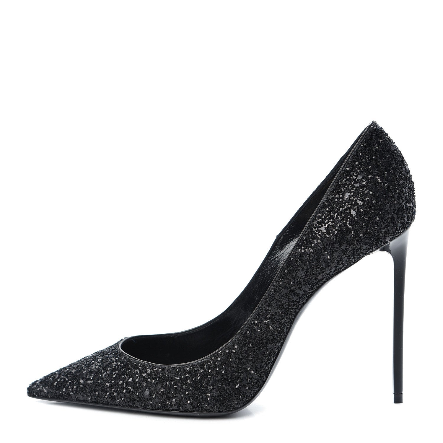 Saint Laurent Glitter Zoe 105 Pumps 38.5 Black 1 of 9