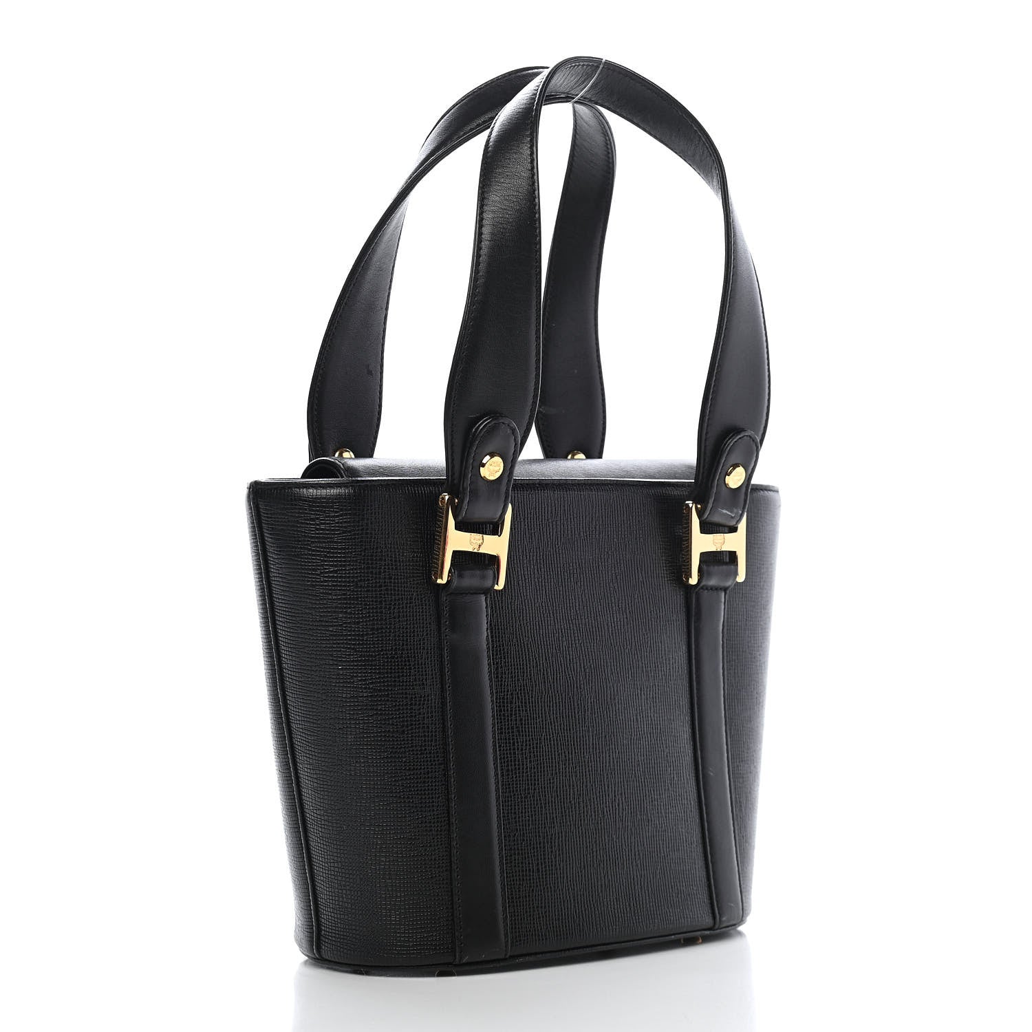 MCM Saffiano Studded Shopping Tote Black 13 of 36