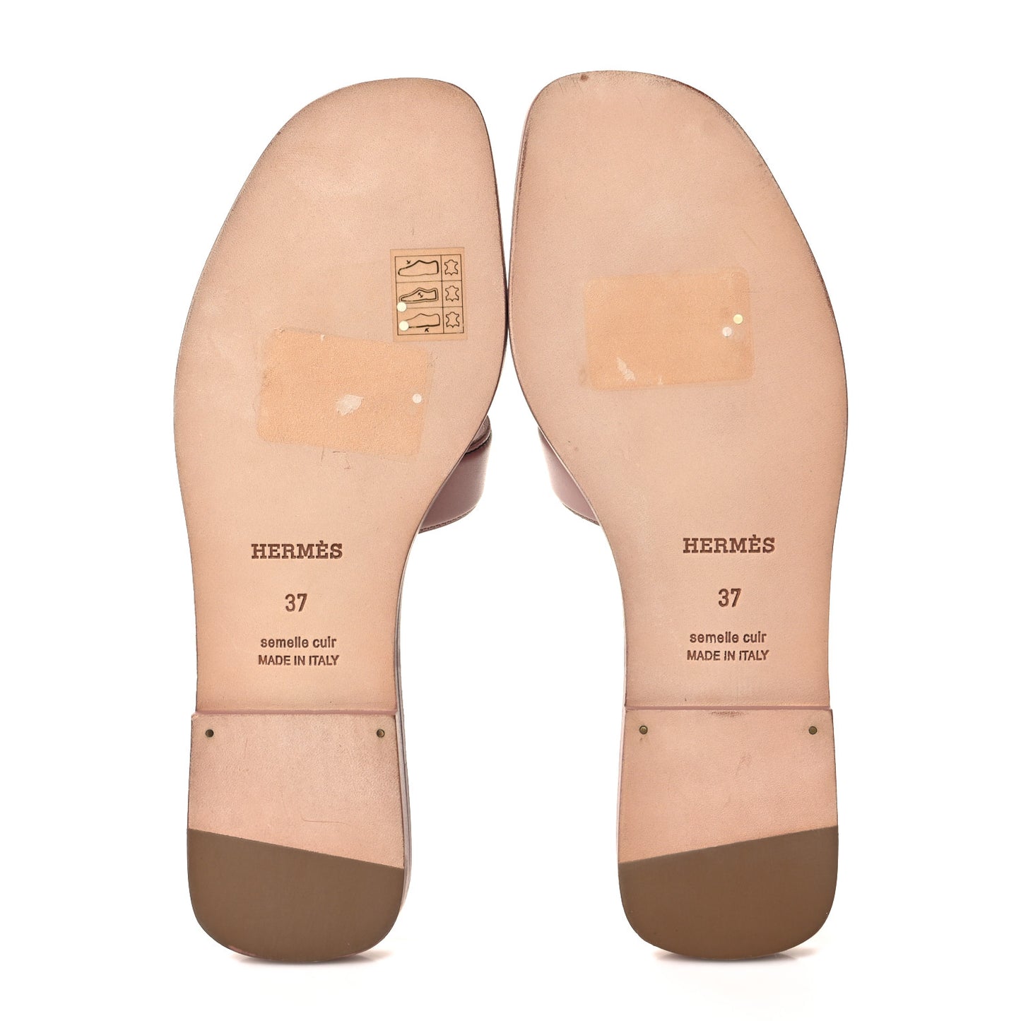 Box Calfskin Oran Sandals 37 Black Vieux Rose