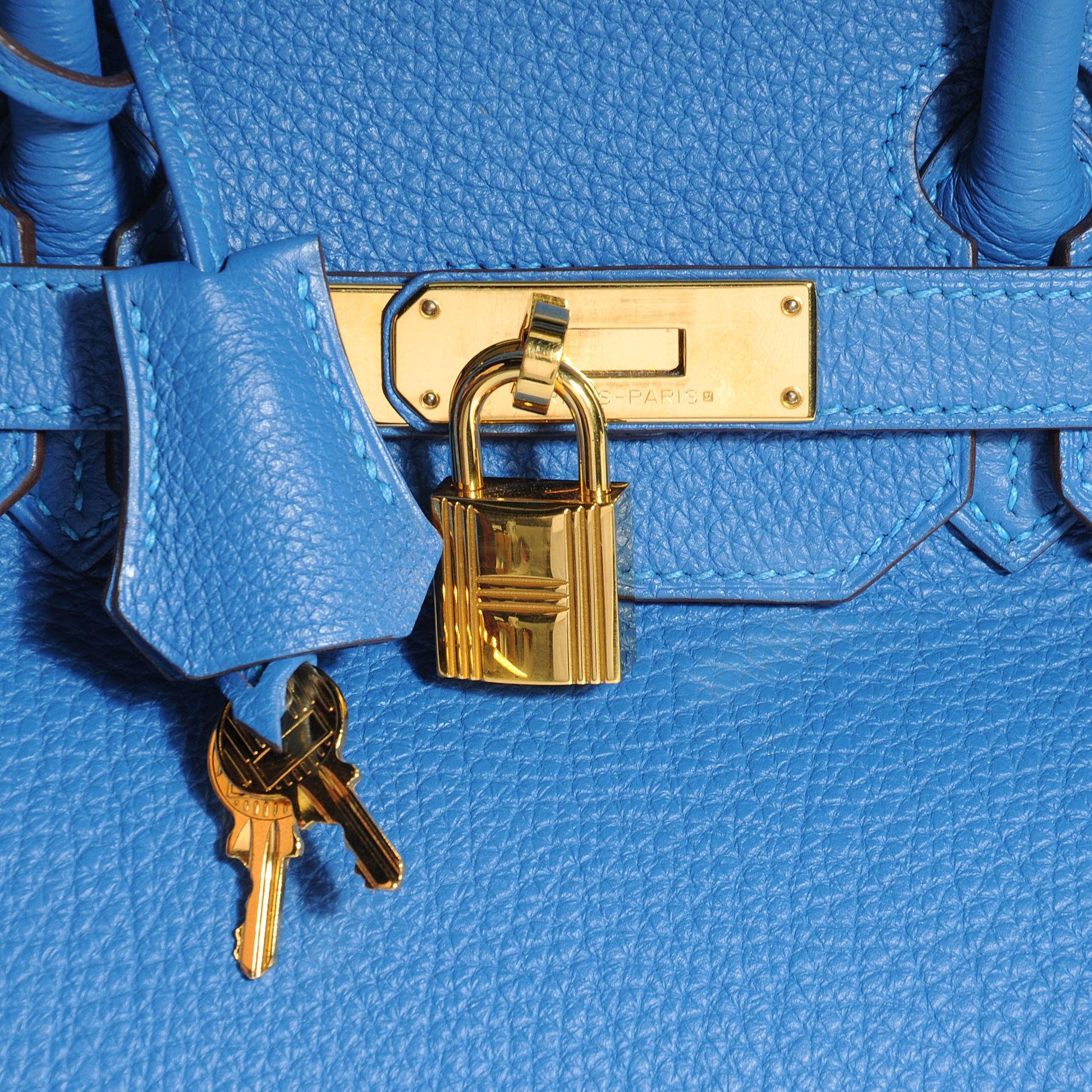 Hermes Taurillon Clemence Birkin 35 Mykonos 9 of 10