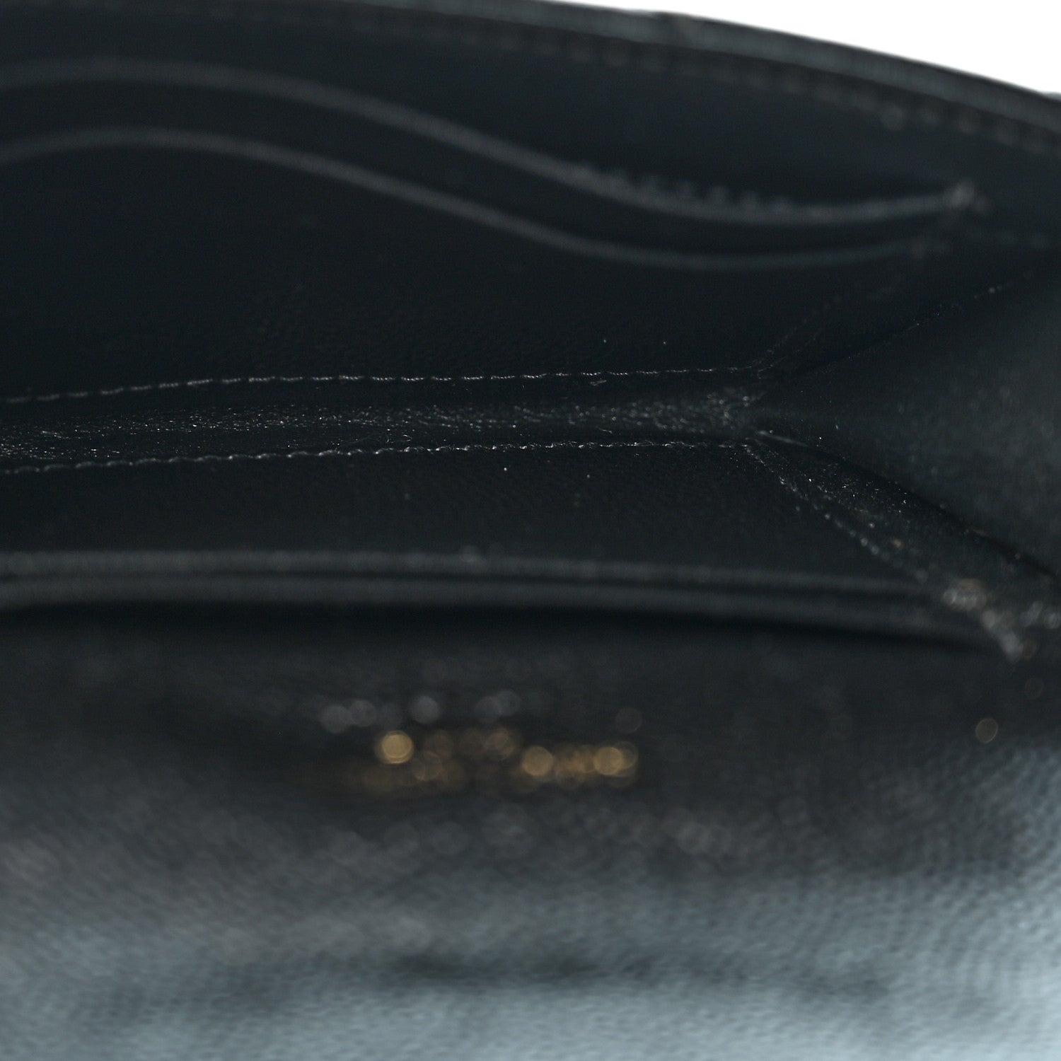 Saint Laurent Grain De Poudre Matelasse Chevron Small Monogram Envelope Wallet Black 5 of 11
