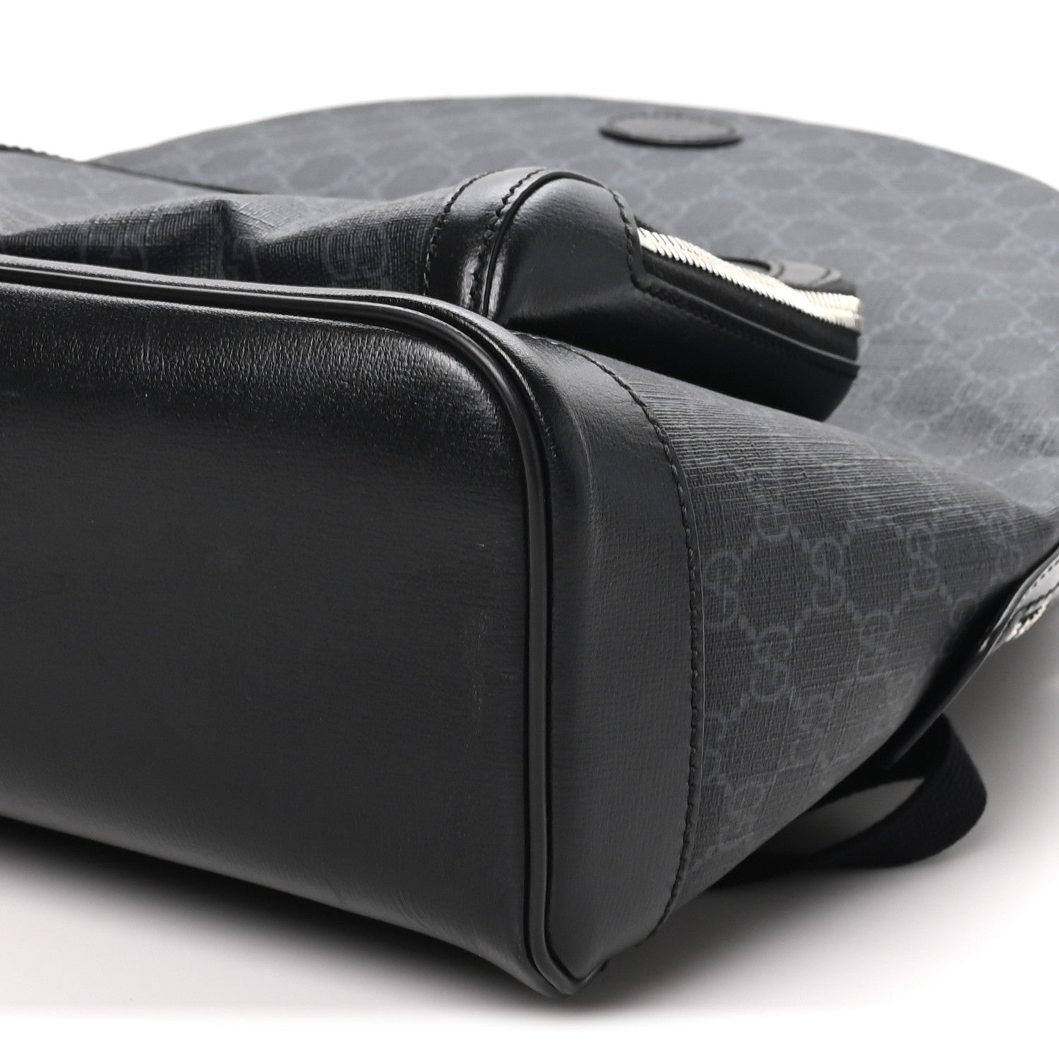 Gucci GG Supreme Monogram Textured Calfskin Retro Interlocking G Backpack Black 10 of 10