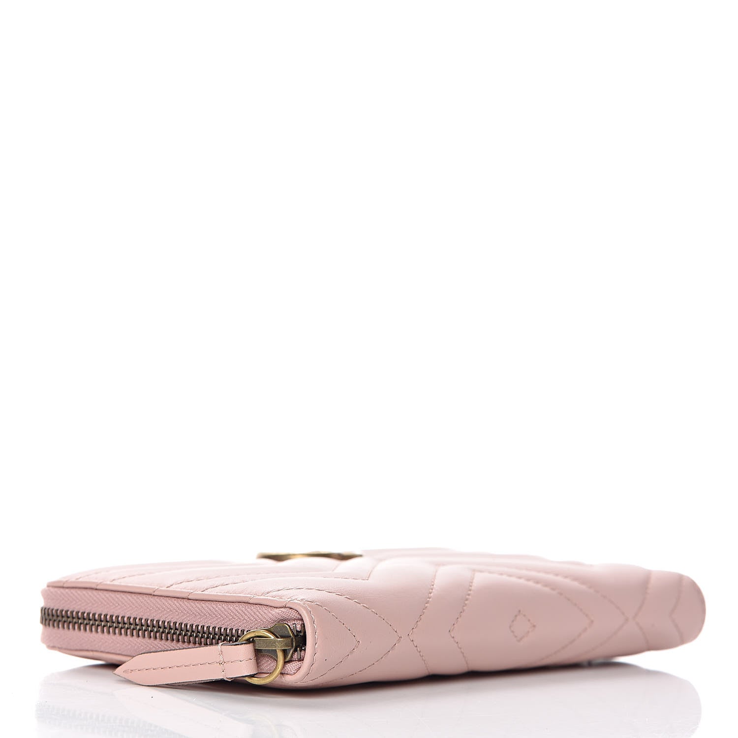 Gucci Calfskin Matelasse GG Marmont Zip Around Organizer Wallet Perfect Pink 4 of 7