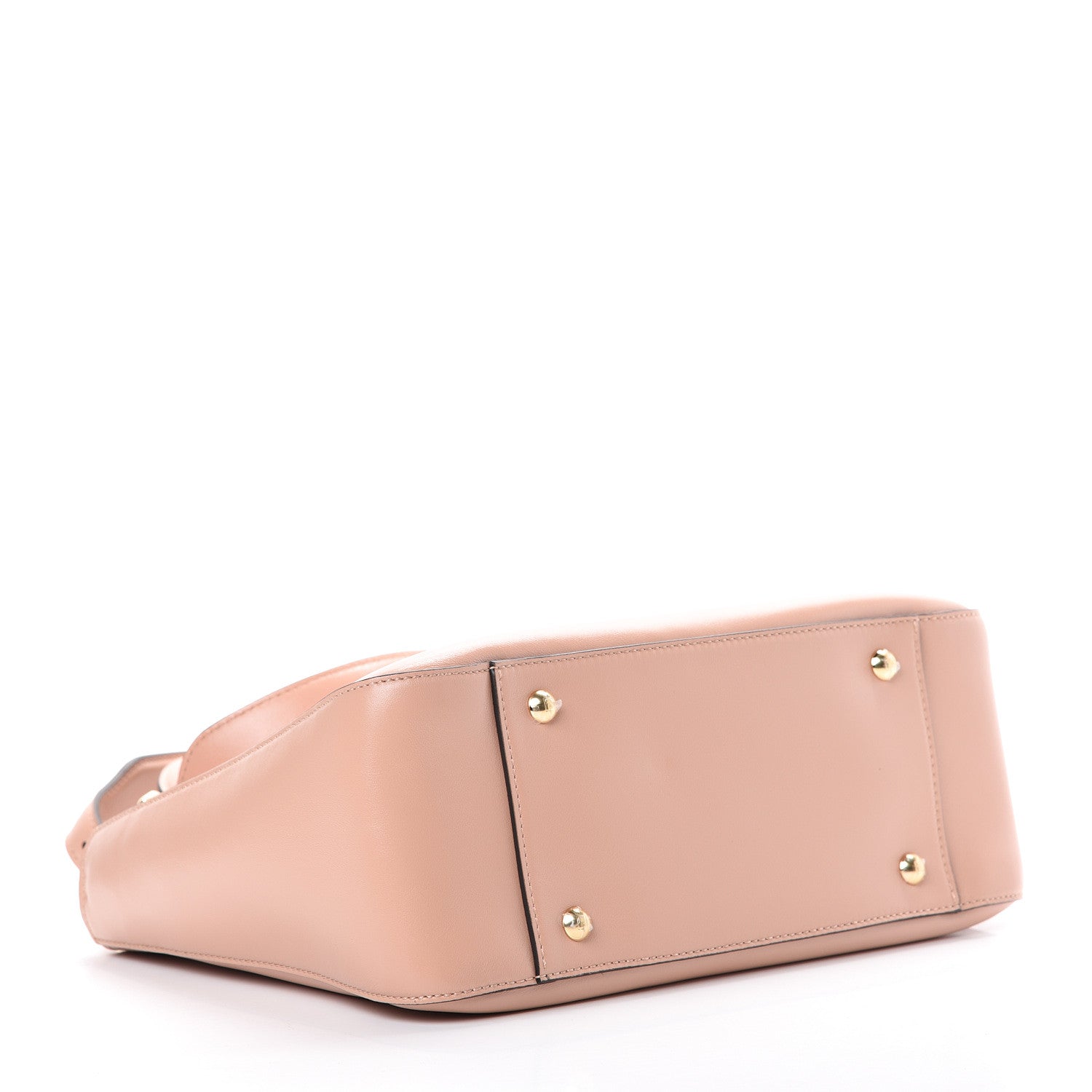 Fendi Vitello Glacier Small FF Tote Rosa Bourbon 3 of 9