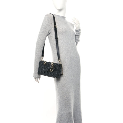 Christian Dior Lambskin Cannage Medium Lady D-Joy Black 2 of 9