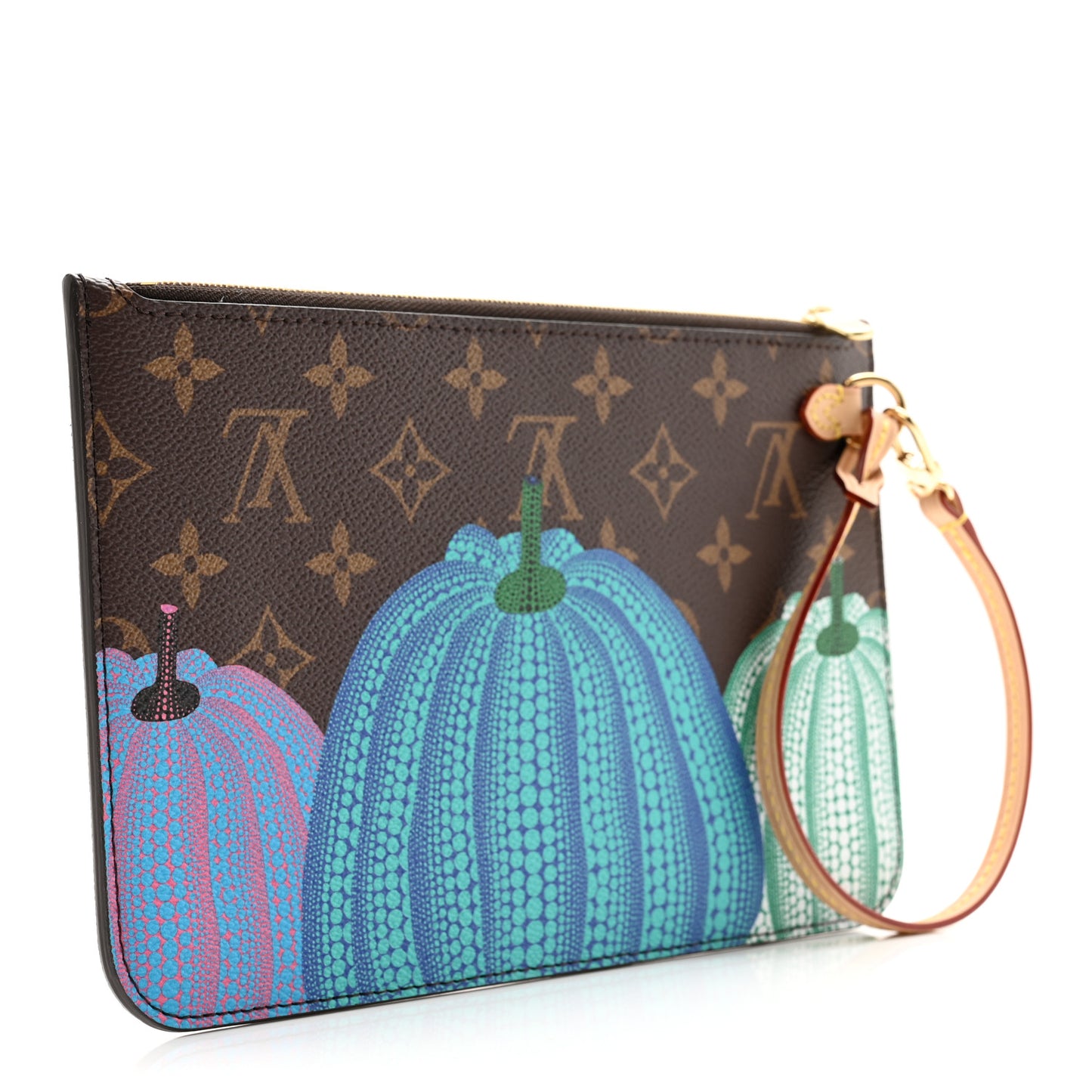 x YK Monogram Painted Dots Neverfull MM Pochette