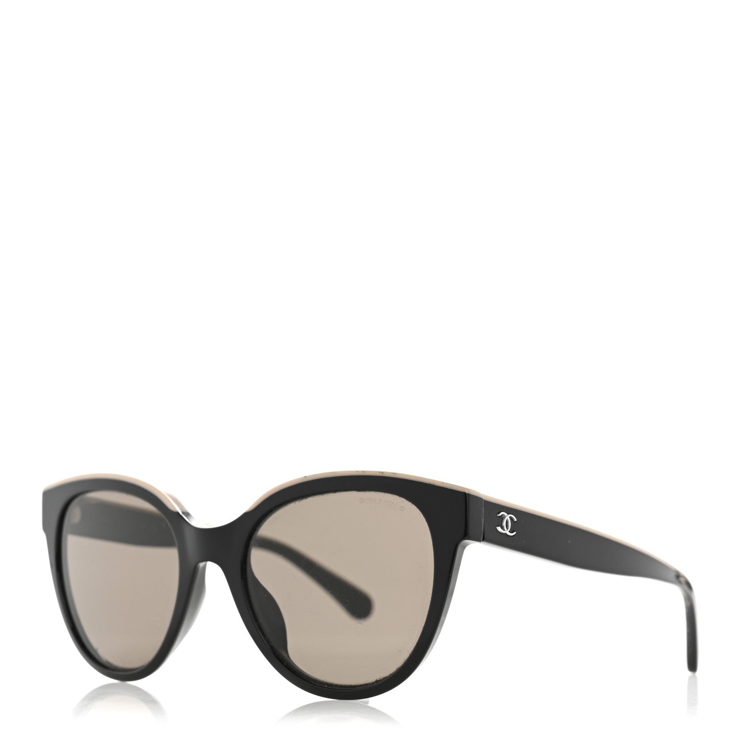 Chanel Acetate CC Butterfly Sunglasses 5414-A Black Beige 1 of 10