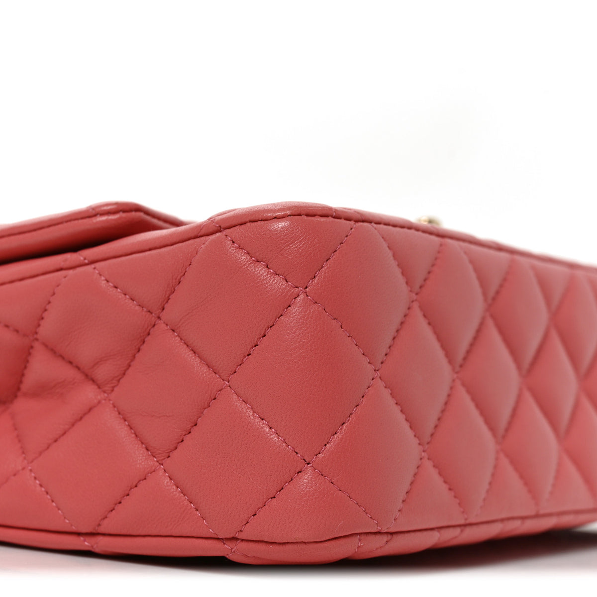Lambskin Quilted Valentine Charms Medium Single Flap Pink