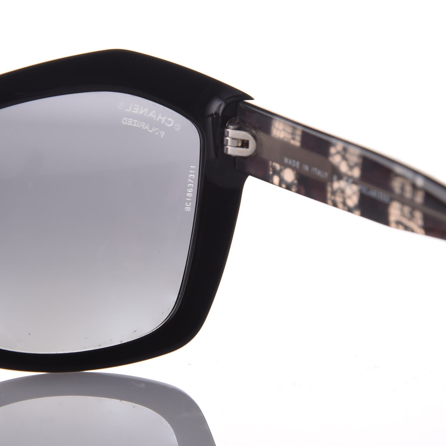 Chanel Lace Effect Sunglasses 5296-A Black 4 of 9
