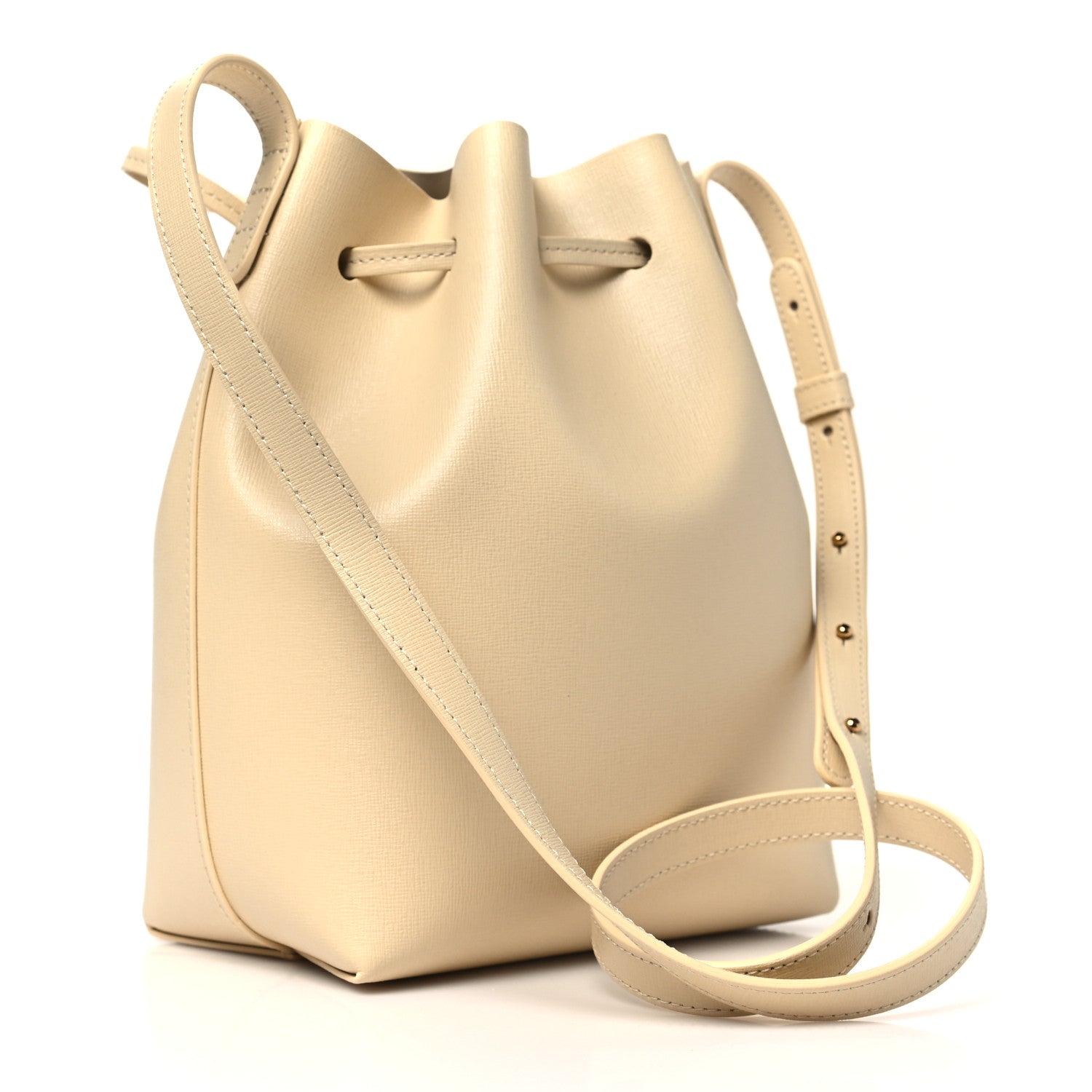 Mansur Gavriel Calfskin Mini Bucket Bag Dune 1739586 – FASHIONPHILE