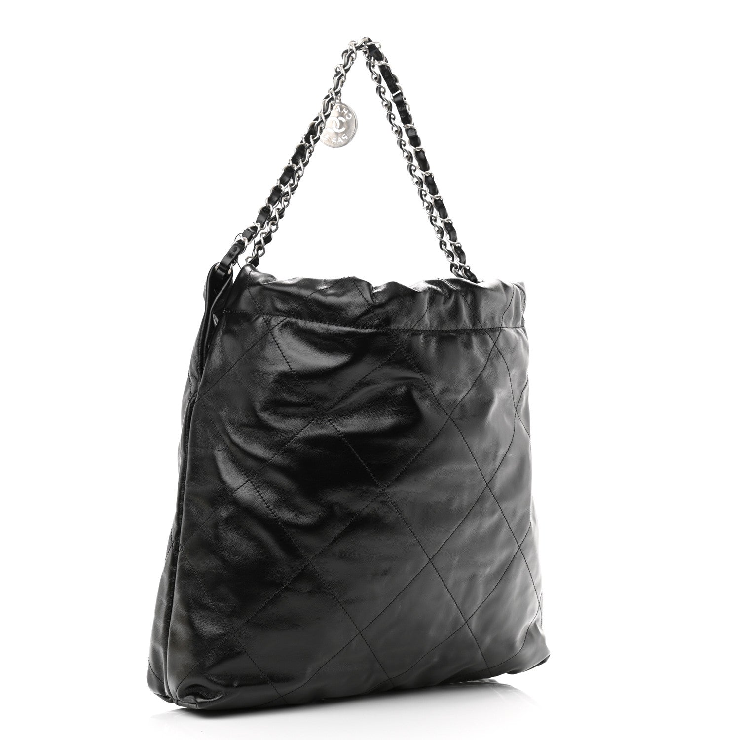 Chanel Shiny Calfskin Quilted Chanel 22 Black 3 of 11