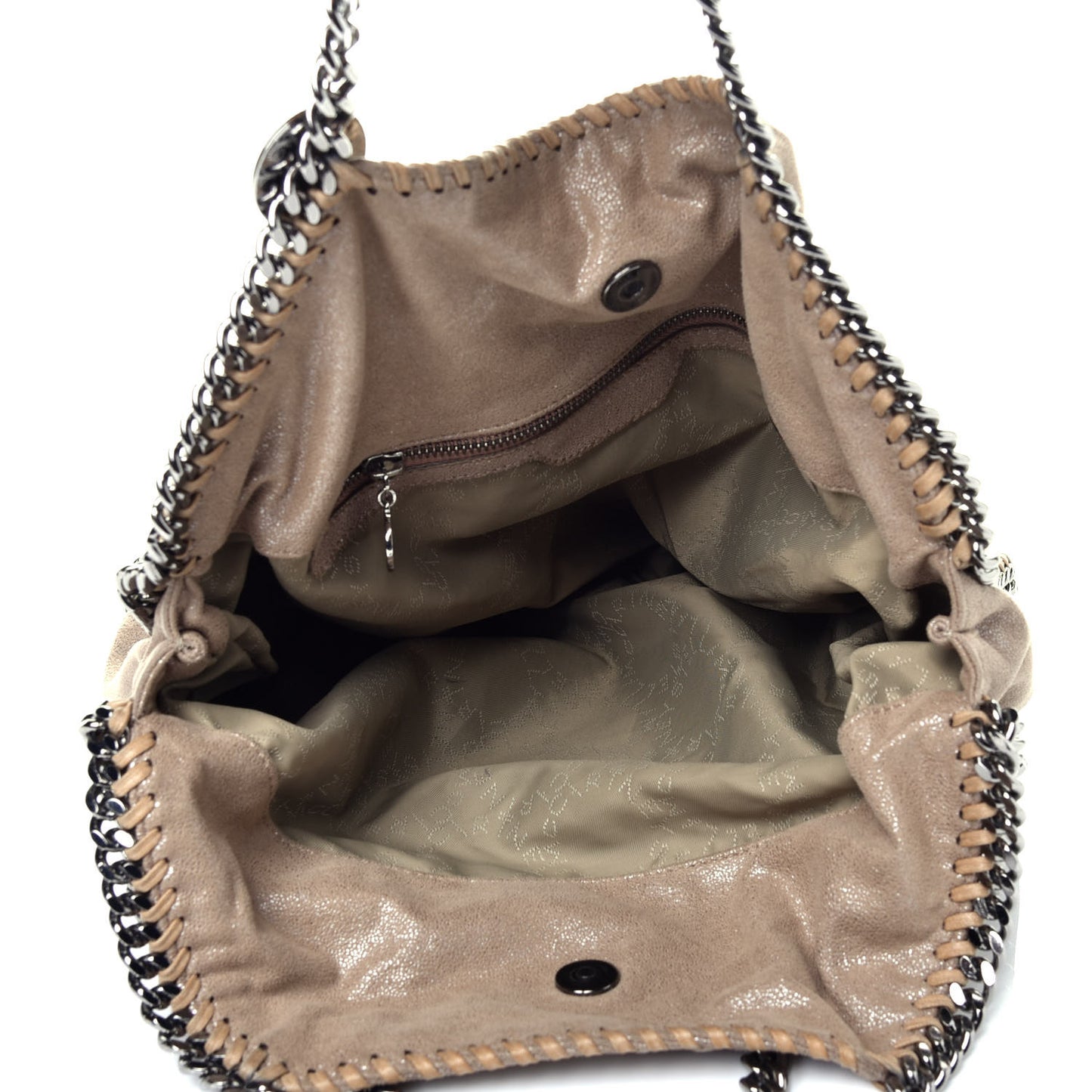 Shaggy Deer Falabella Fold Over Tote Taupe