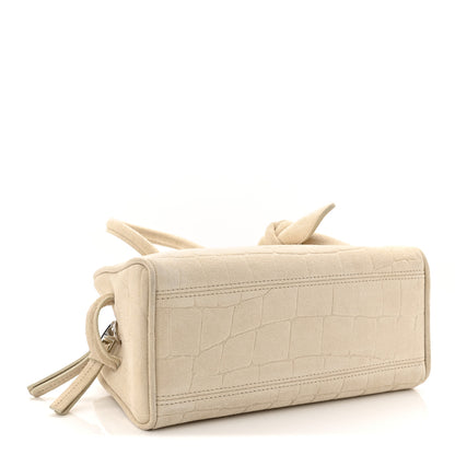 Jacquemus Suede Crocodile Embossed Le Petit Turismo Ivory 4 of 9