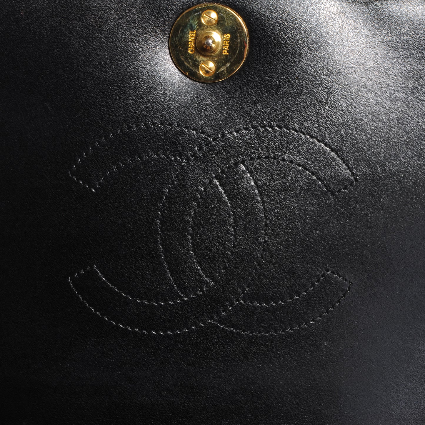 Patent Small Single Flap Black