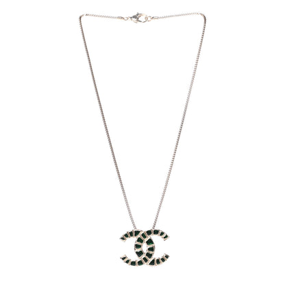 Chanel Resin Along The Nile CC Pendant Necklace Gold Green 3 of 5