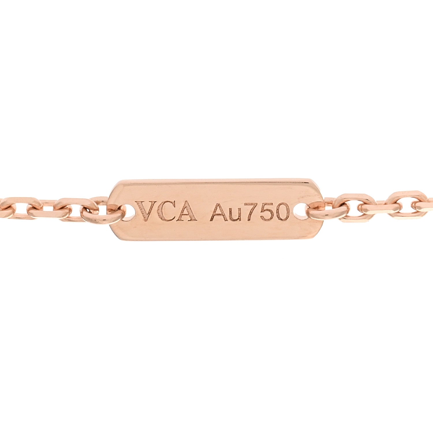 Van Cleef & Arpels 18K Rose Gold Diamond Silver Obsidian Vintage Alhambra Pendant Necklace 5 of 6