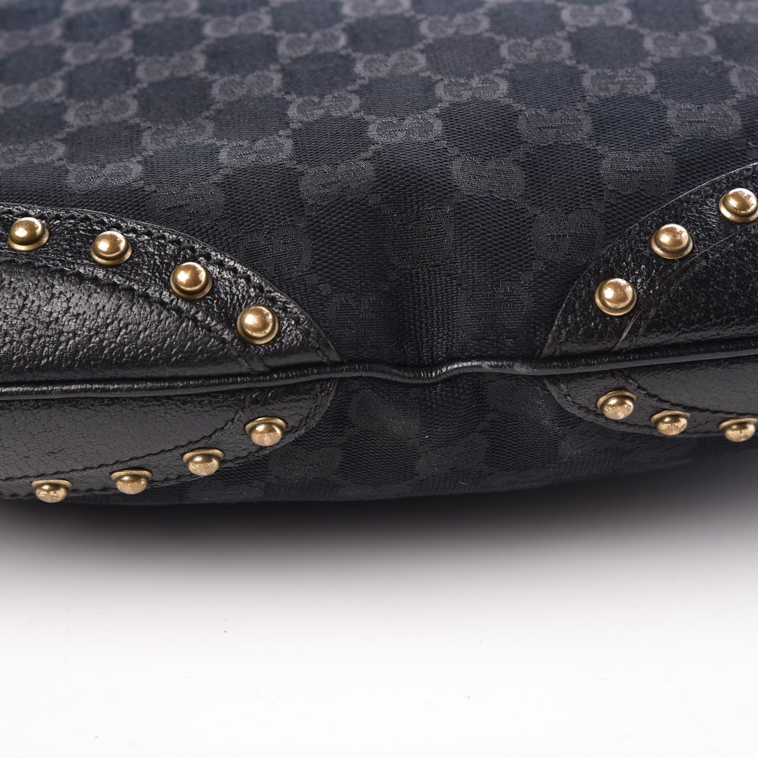 Gucci Monogram Pelham Studded Shoulder Bag Black 10 of 10