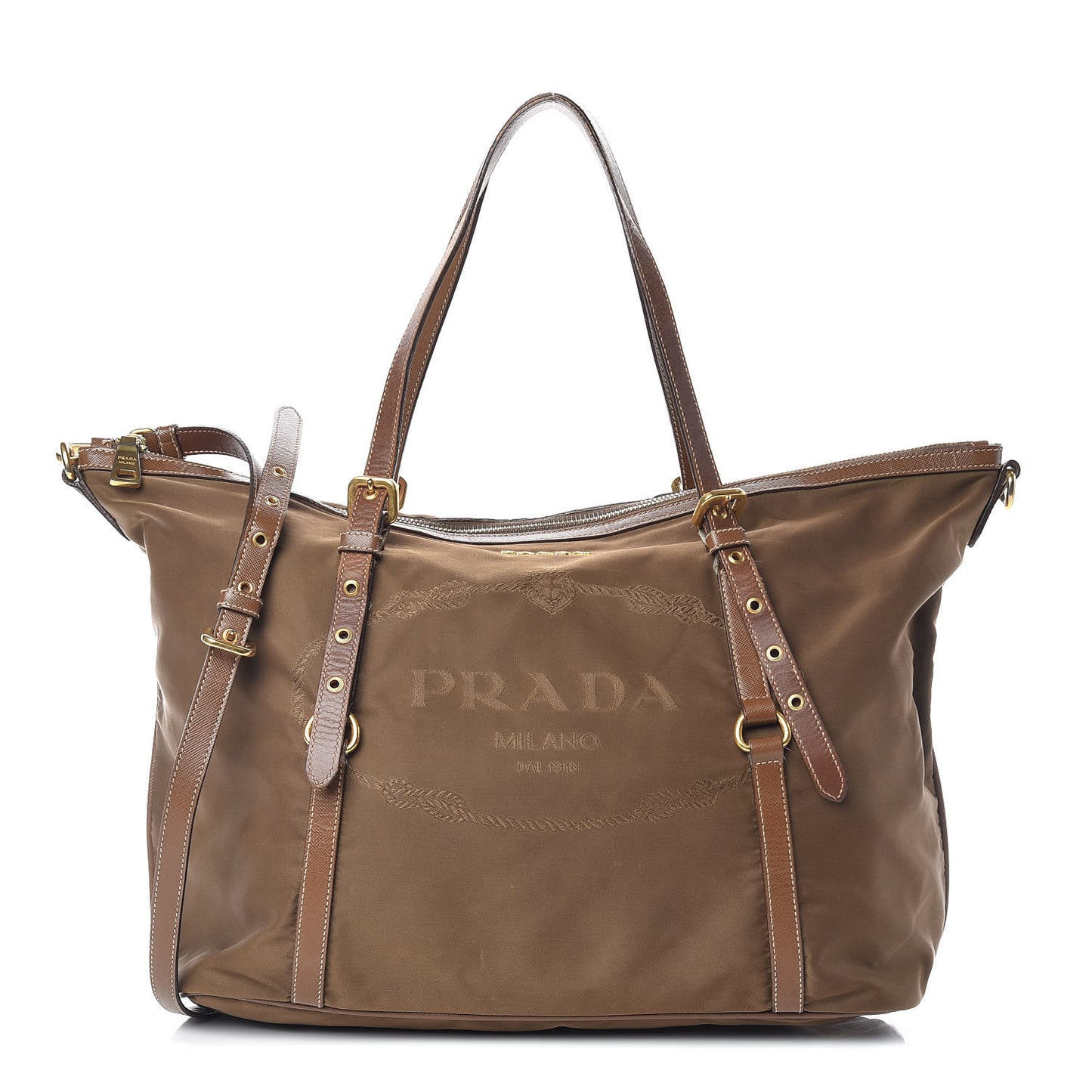 Tessuto Nylon Jacquard Logo Tote Rovere