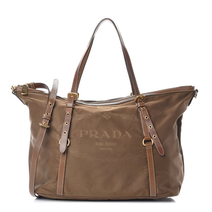 Prada Tessuto Nylon Jacquard Logo Tote Rovere 1 of 29