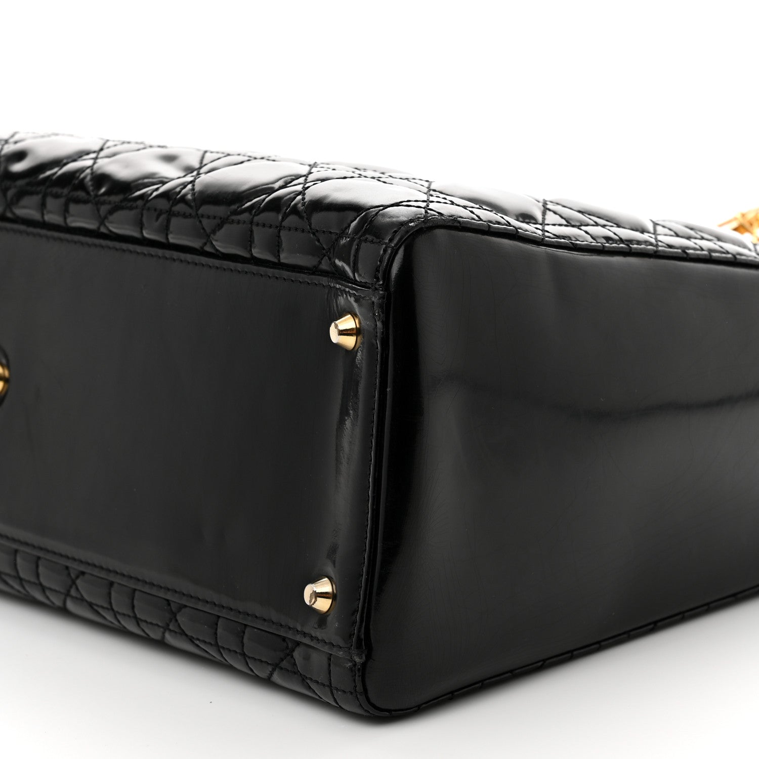 Christian Dior Patent Cannage Large Lady Dior Black 6 of 9