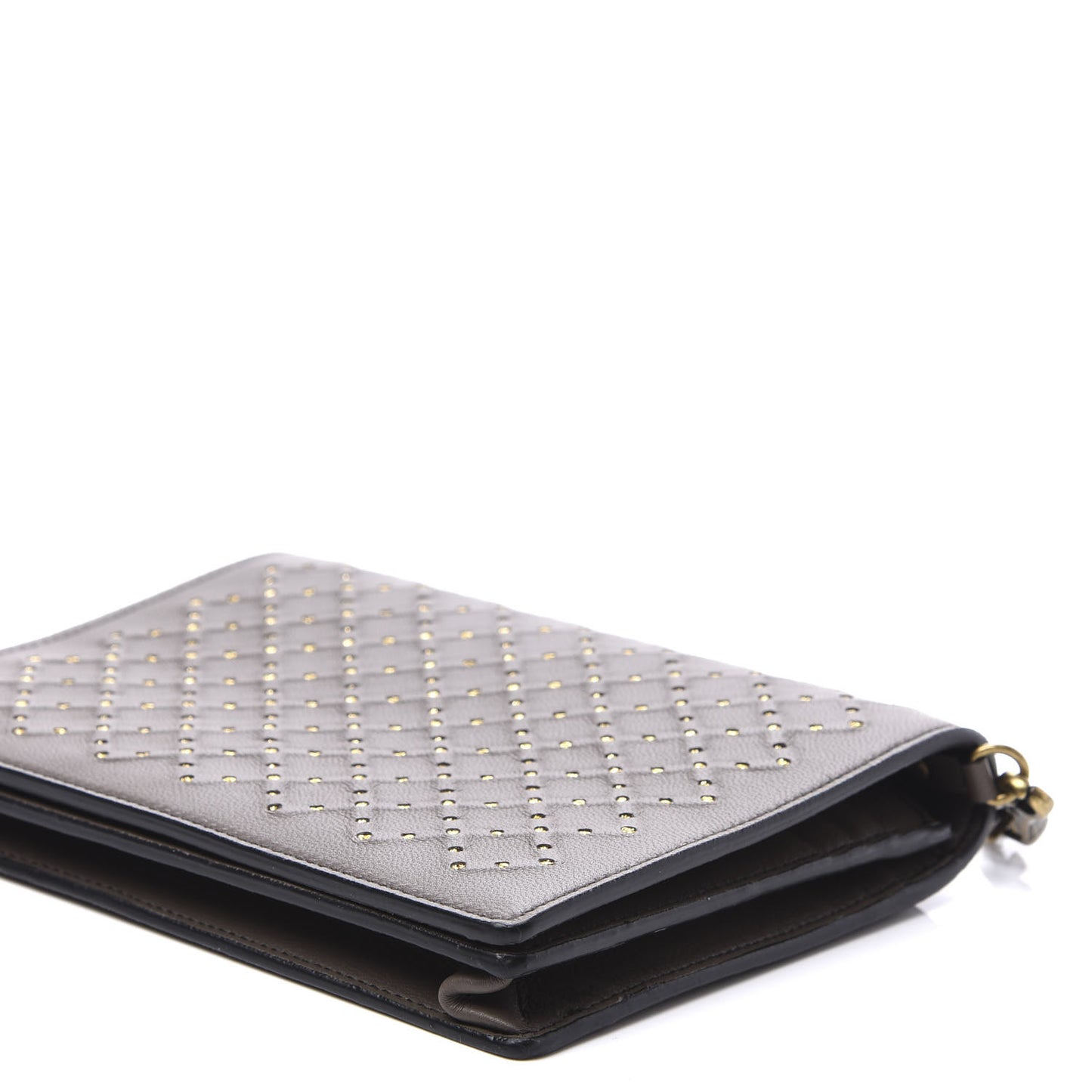 Nappa Studded Catena Chain Wallet New Steel