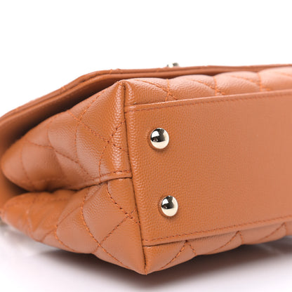 Chanel Caviar Quilted Extra Mini Coco Handle Flap Light Brown 7 of 8