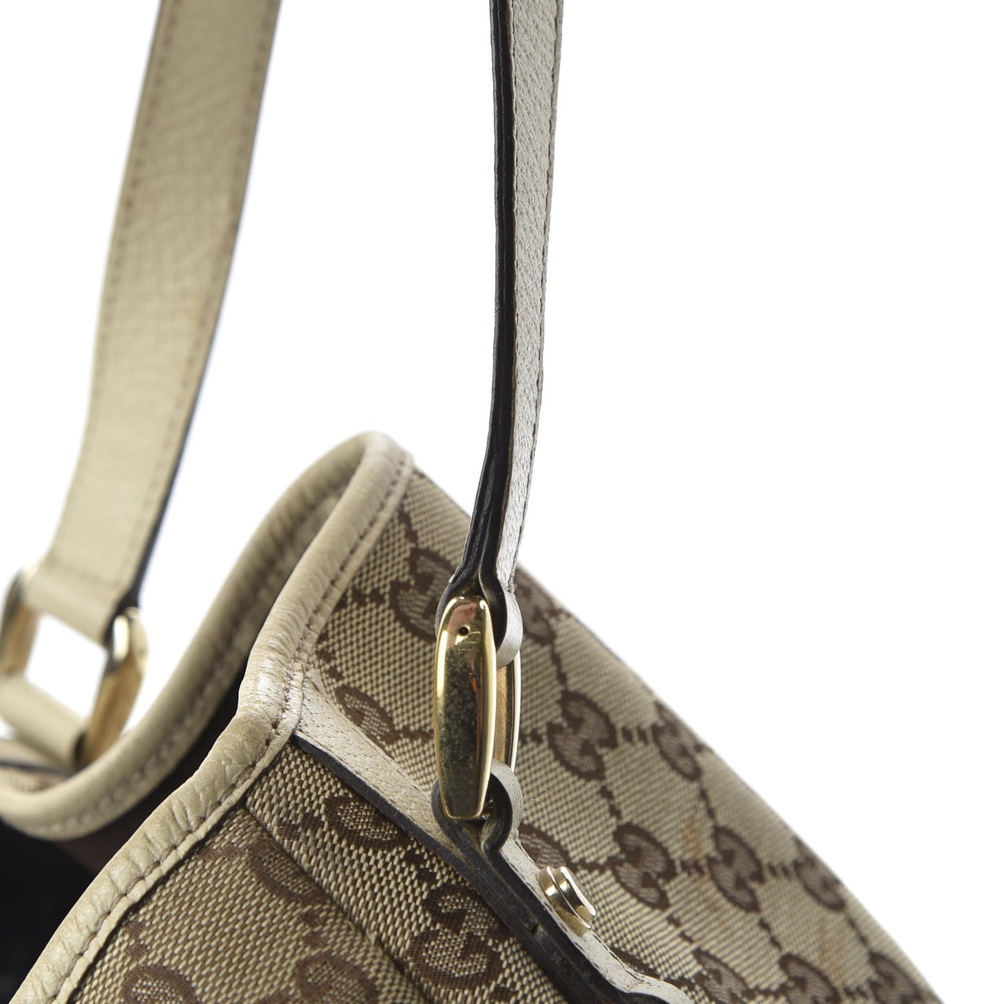 Monogram Medium Abbey Shoulder Bag Off White