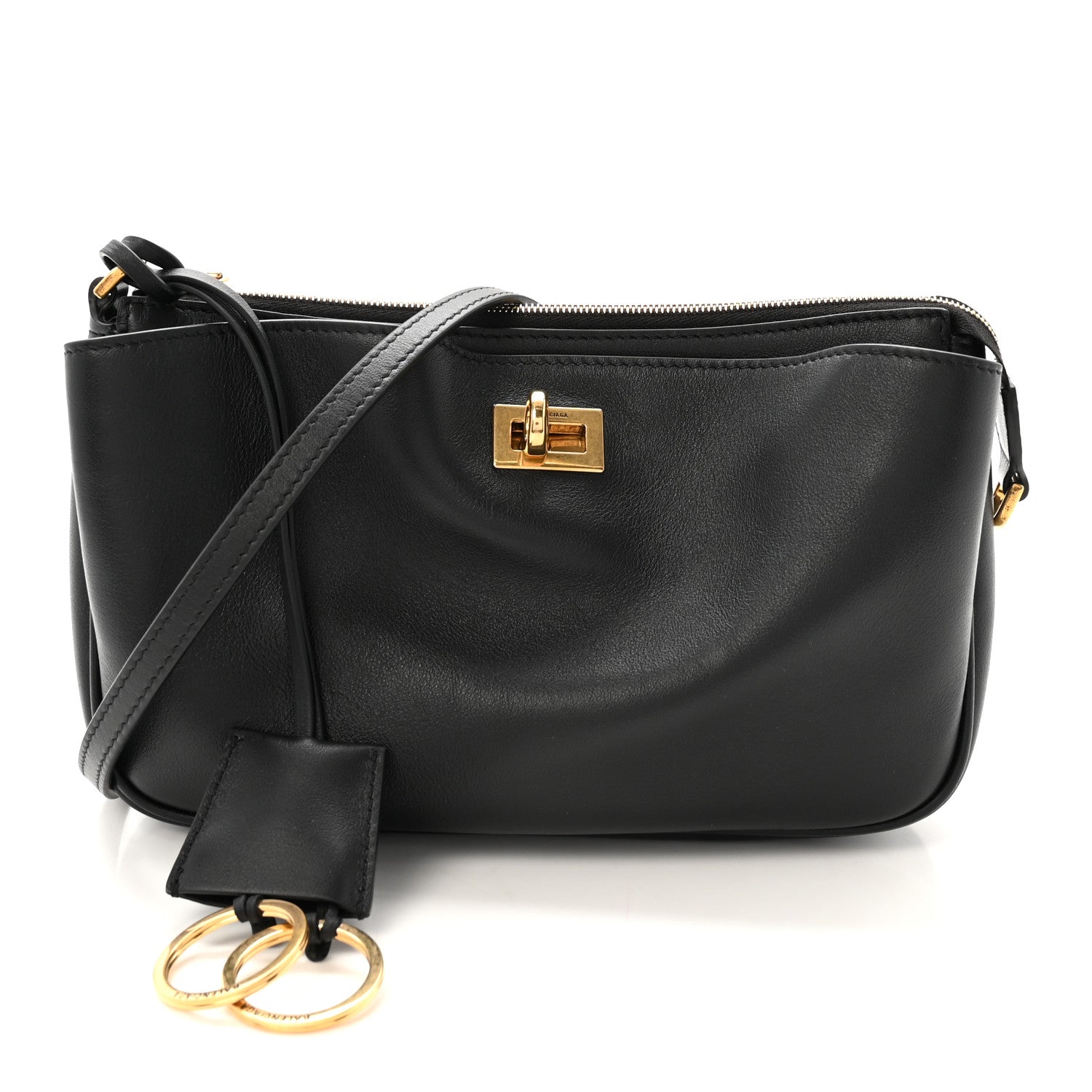 Balenciaga Natural Smooth Calfskin Rodeo Sling Pochette Black 1 of 10