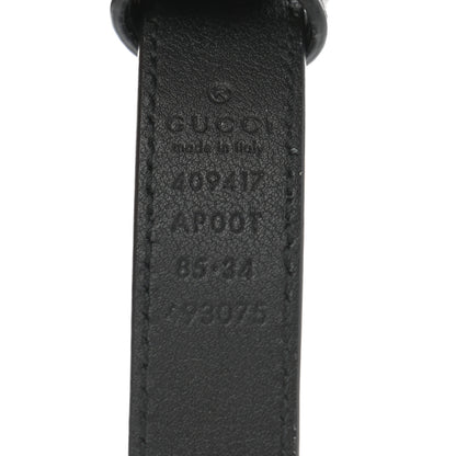 Gucci Calfskin Double G 20mm Belt 85 34 Black 3 of 7